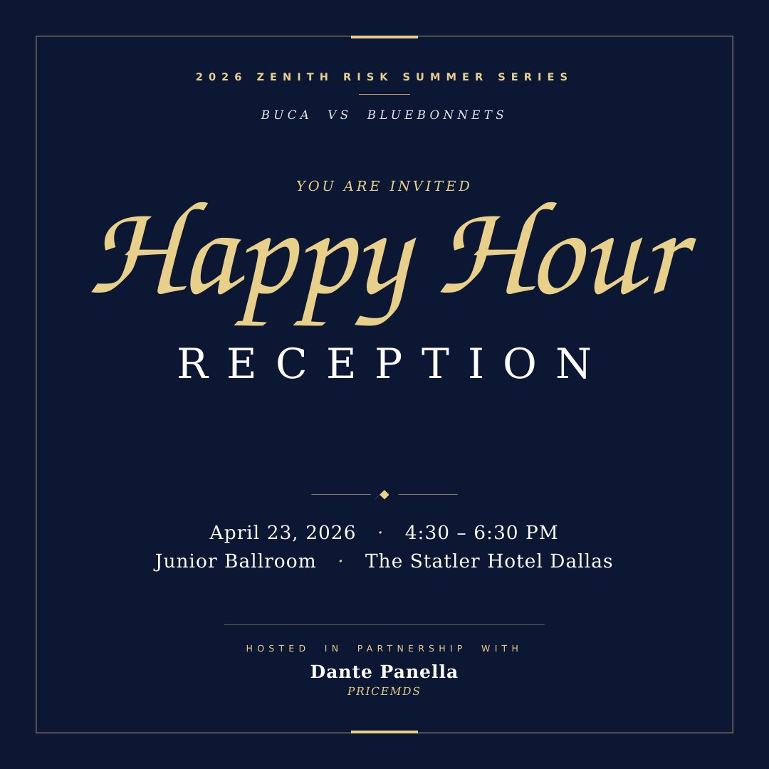 The reception invite, hosted in partnership with a sponsor.